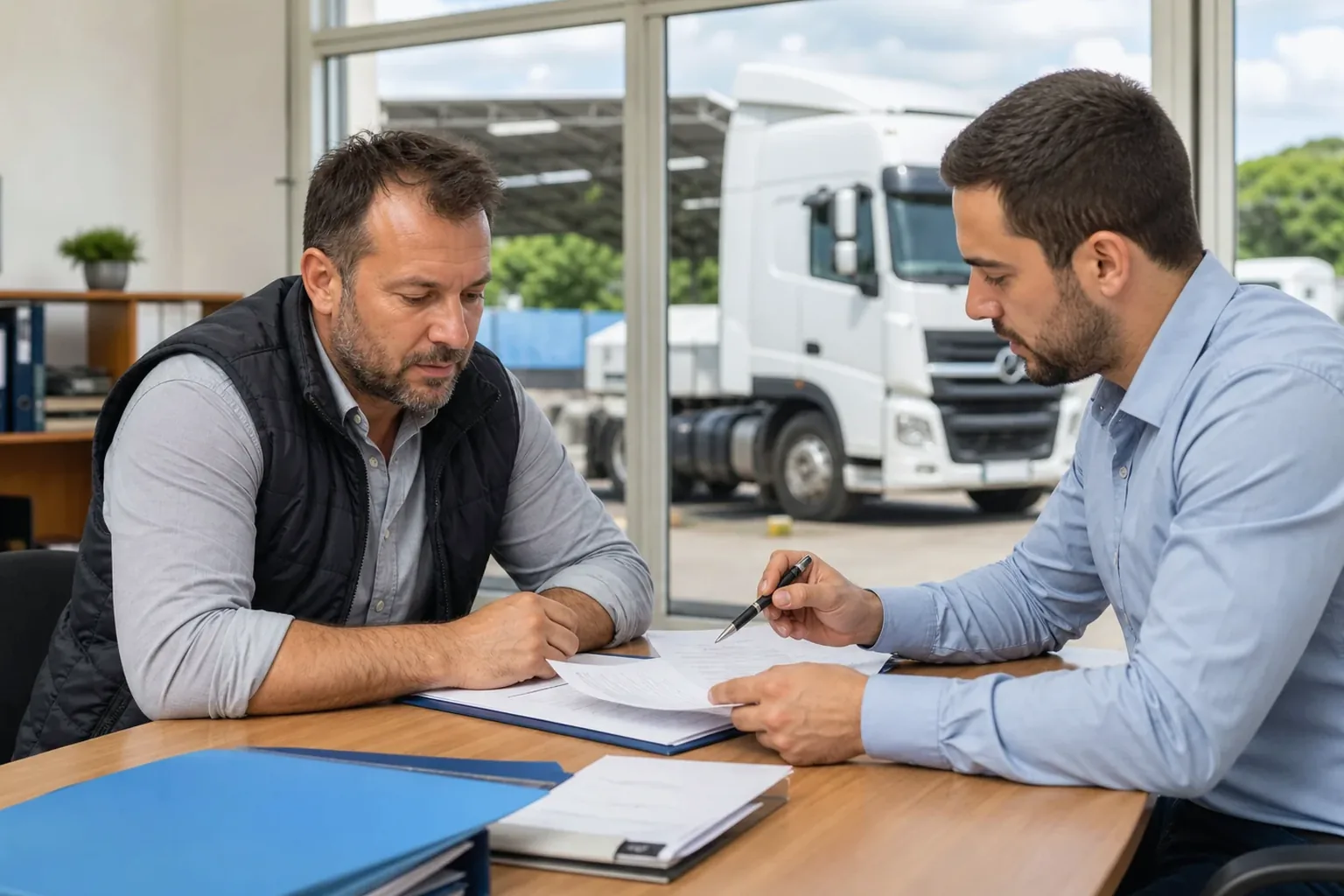 Despachante realizando cadastramento na ANTT, com foco em serviços de transporte.